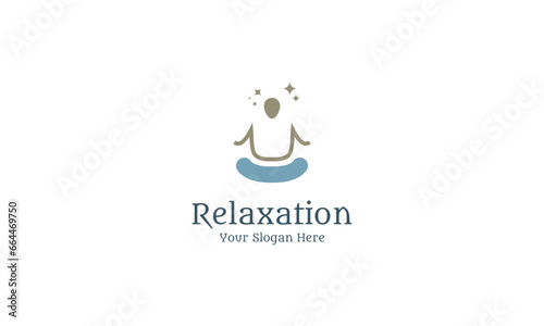 Meditation, Relax, yoga and spiritual logo