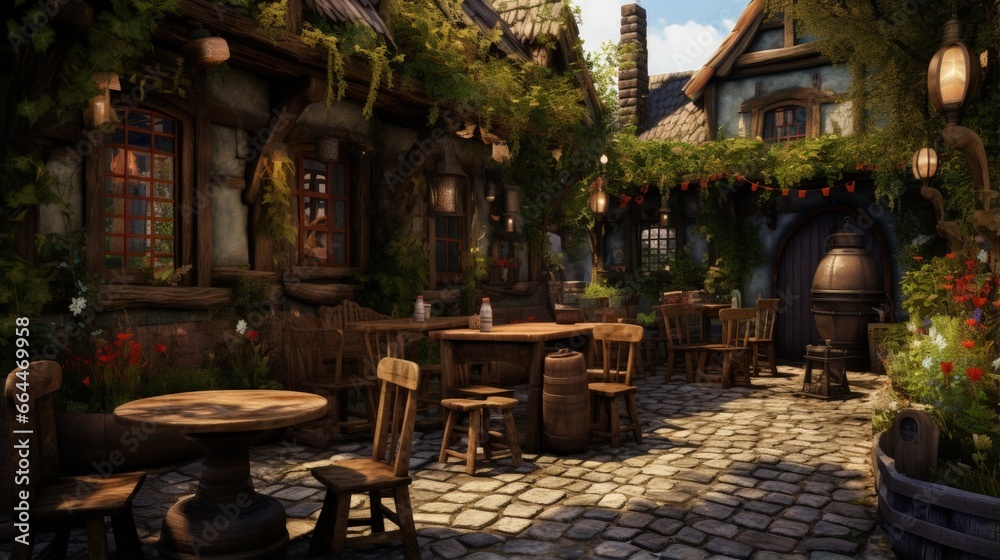 Naklejka premium Home Made Pub Bar Garden
