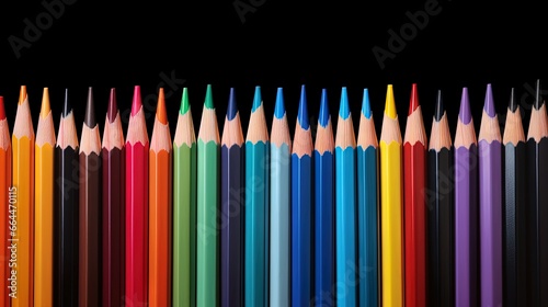 many colourful pencil in different colours