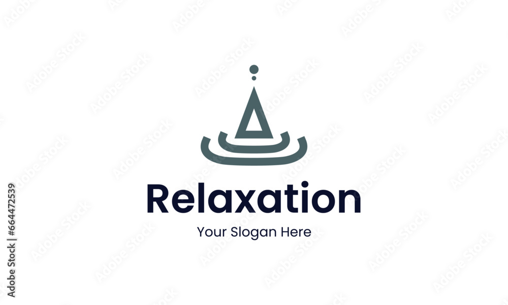 Meditation candle logo, symbolizing calm in meditation