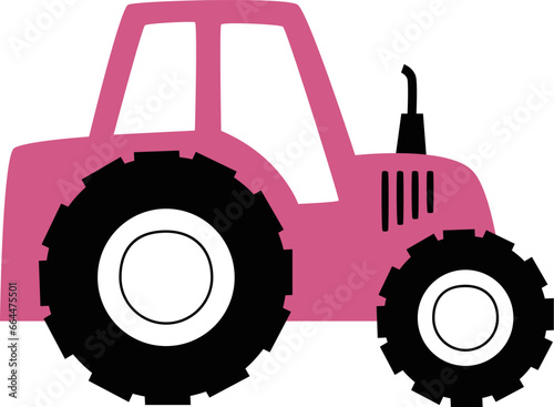 Cute Cartoon Car Tractor
