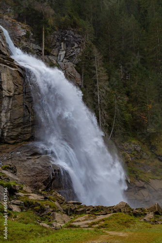 Austria. Alps. Krimmler waterfall 1460 m.