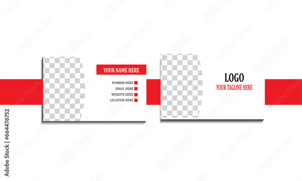 Red color business card design Red color business card design