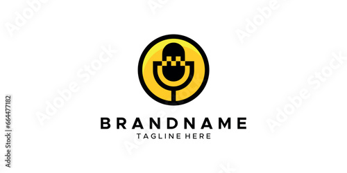 a graphic image with a taxi podcast theme. white background. graphic vector base.