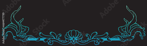 Tarot card with moon and clam. Magic card, boho design, tattoo, engraving, cover for the witch. Golden mystical hand drawing on a black background with stars