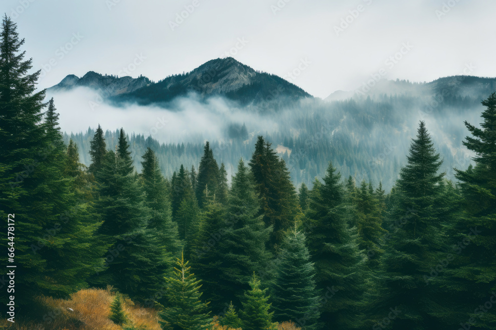 Refreshing Mountain Breeze Amidst Pine Aromas
