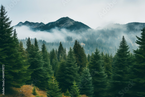 Refreshing Mountain Breeze Amidst Pine Aromas © Andrii 