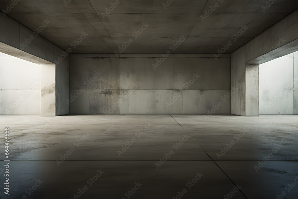 empty room with wall - generative ai empty room with wall - generative ai
