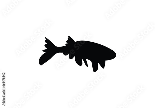 minimal style Arapaima icon illustration design