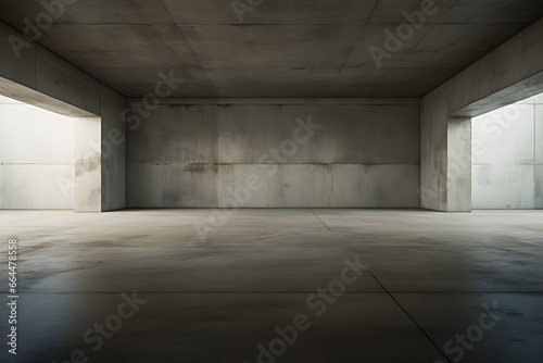 empty room with wall - generative ai