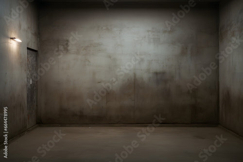 dark gray room with door  - generative ai © Lukasz Czajkowski
