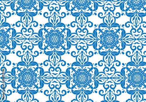 Vector seamless decorative geometric shapes pattern background	