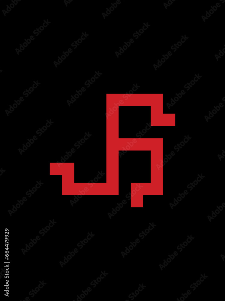 Obraz premium SP monogram logo template