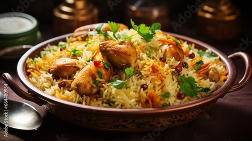 rice with chicken and vegetables generated by AI