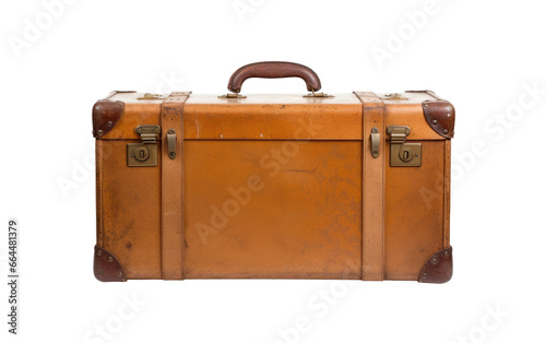 Vintage Style Leather Suitcase Transparent PNG