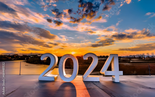 Wallpaper Mural New Year 2024 is coming concept. Torontodigital.ca