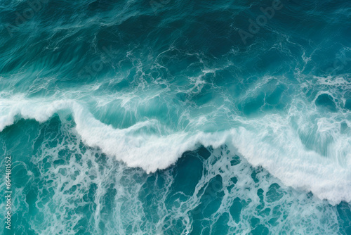 Blue Dreams: Aerial Panoramic Ocean Wave