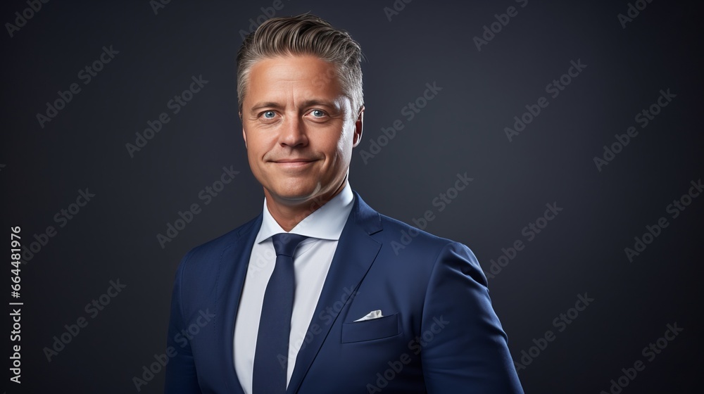 studio photo of a middle-aged man in a tuxedo against a dark background studio photo of a middle-aged man in a tuxedo against a dark background