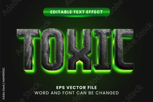 Toxic neon green halloween 3d editable vector text effect