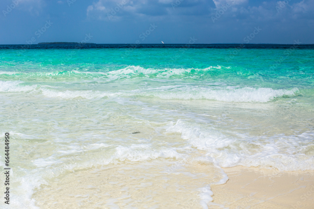 Beautiful beach at Zanzibar. Paradise beach with blue water in Kendwa village, Zanzibar, Tanzania Beautiful beach at Zanzibar. Paradise beach with blue water in Kendwa village, Zanzibar, Tanzania