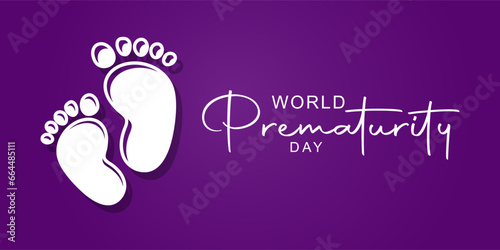 Prematurity awareness month is observed every year in November, Premature birth is when a baby is born too early, before 37 weeks of pregnancy have been completed. Vector illustration