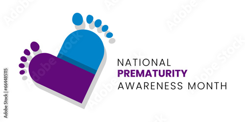 Prematurity awareness month is observed every year in November, Premature birth is when a baby is born too early, before 37 weeks of pregnancy have been completed. Vector illustration