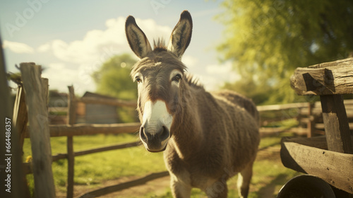 donkey on farm