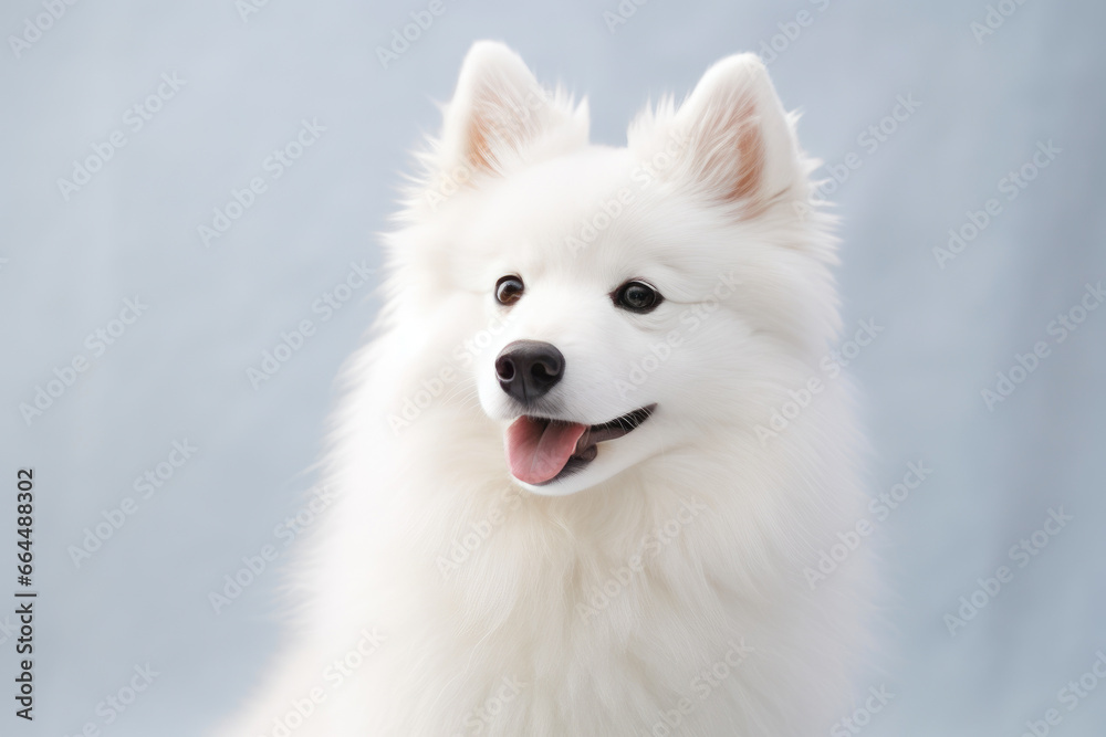 Elegant White Dog on a Clean Canvas