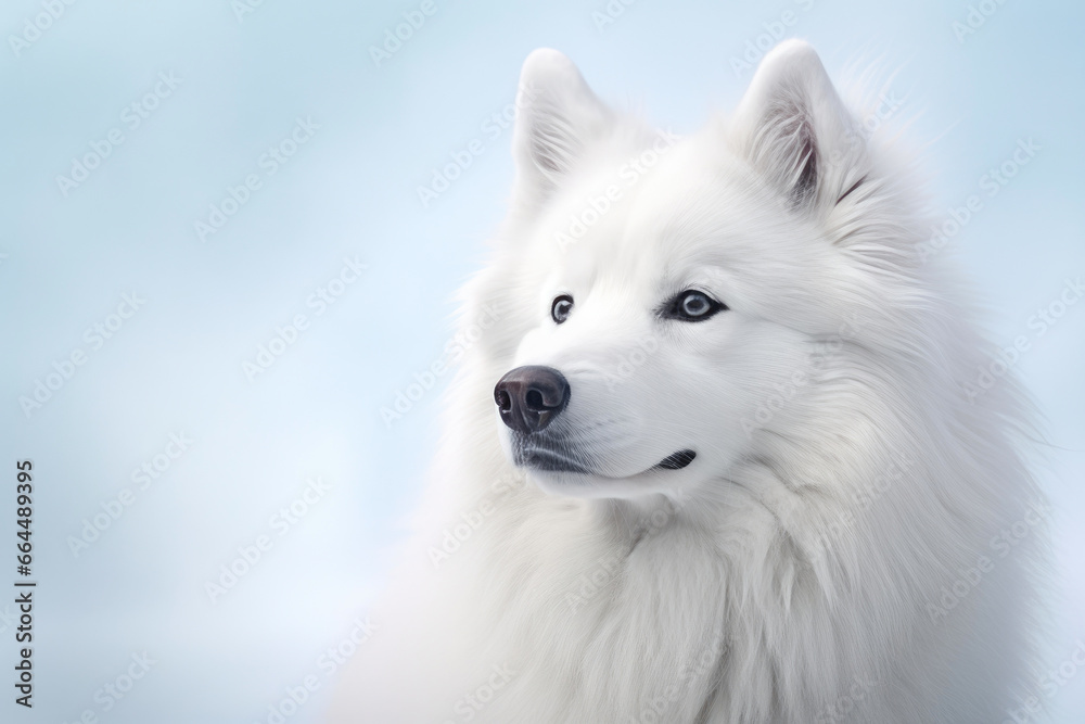 Serene Dog: Soft Illuminated Background