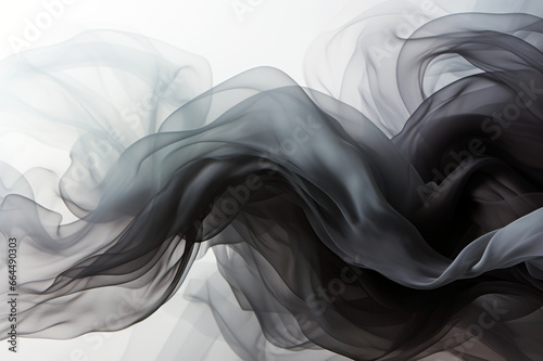 Smoky Black and White Background Generative AI photo