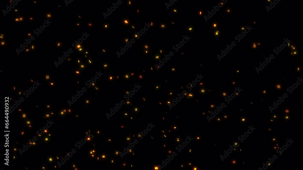 Looping animation of colorful confetti falling with an alpha channel Looping animation of colorful confetti falling with an alpha channel