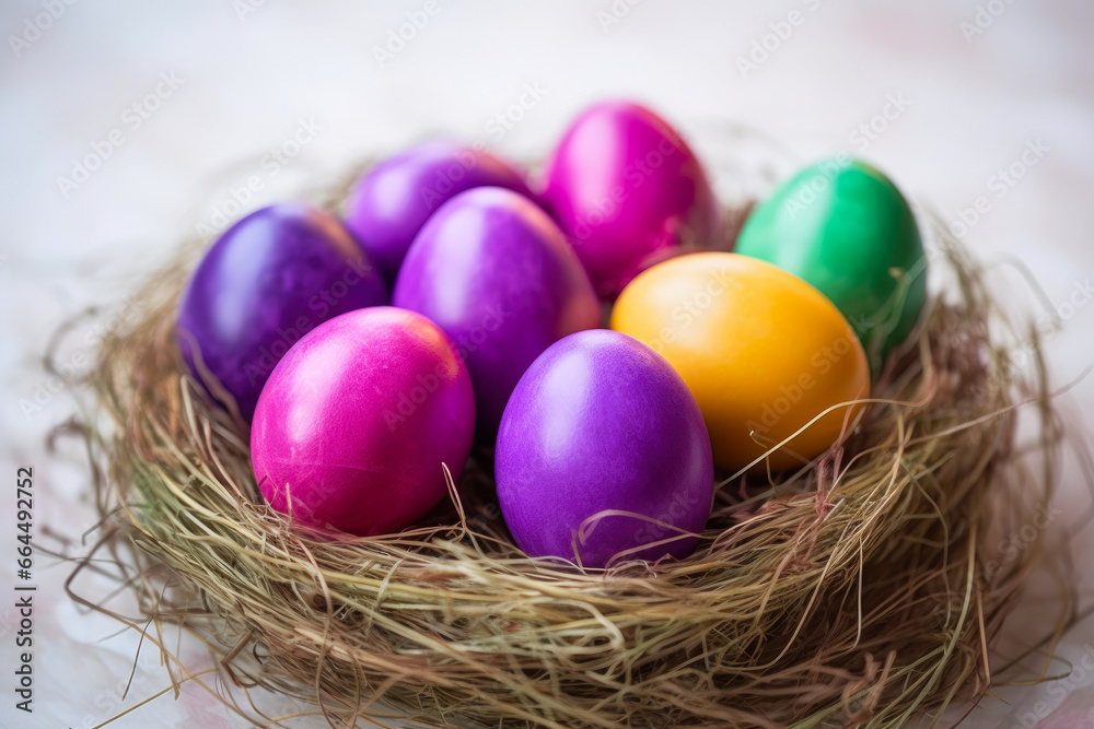 Vibrant Easter Egg Nest Delight