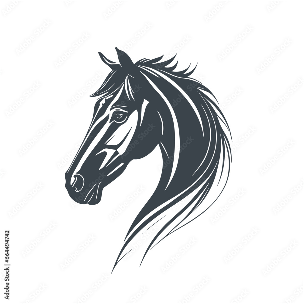 Horse Sign Concept Design Stock Illustration