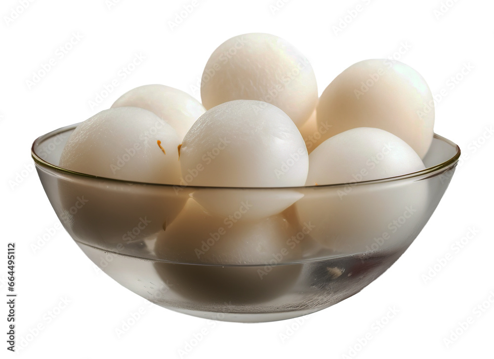 Rasgulla dessert on transparent background. Generative AI. Rasgulla dessert on transparent background. Generative AI.