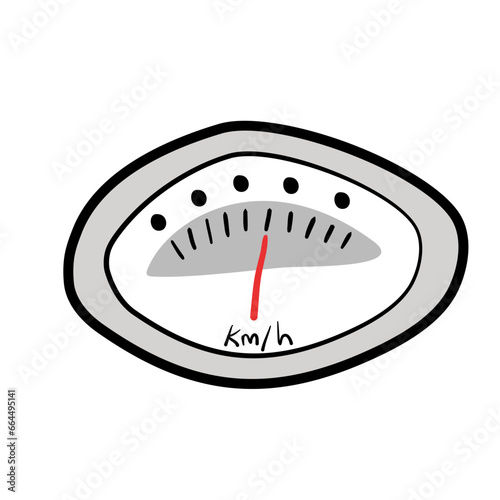 speedometer cartoon vector 
