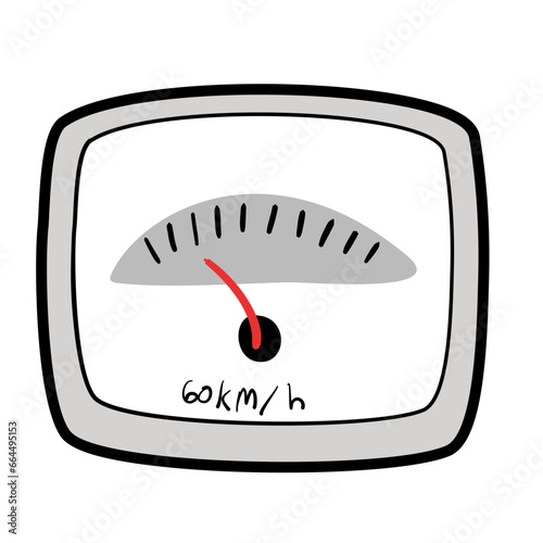 speedometer cartoon vector 