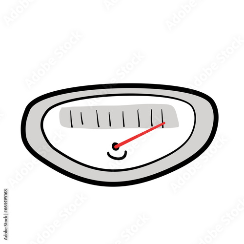 speedometer cartoon vector 