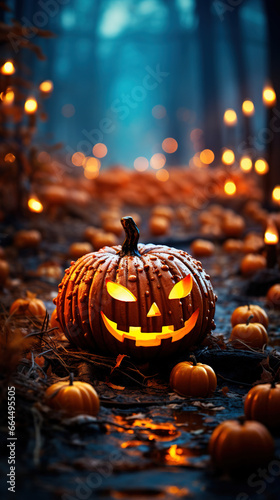 halloween creepy jack o lantern