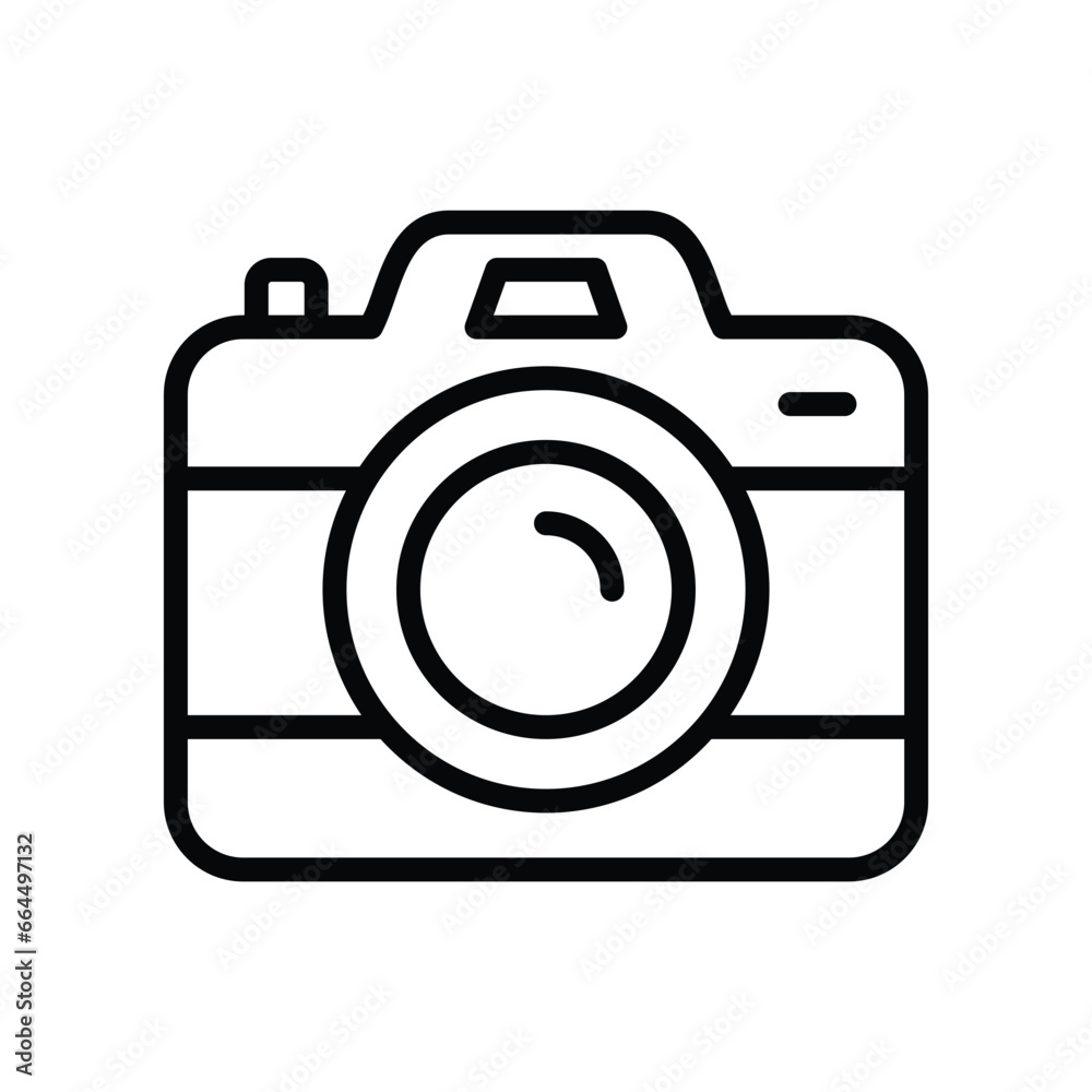 Camera icon isolate white background vector stock illustration Camera icon isolate white background vector stock illustration