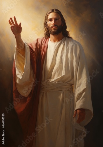 Portrait of Jesus Christ. Concept of Christianity and belief in God © Mike