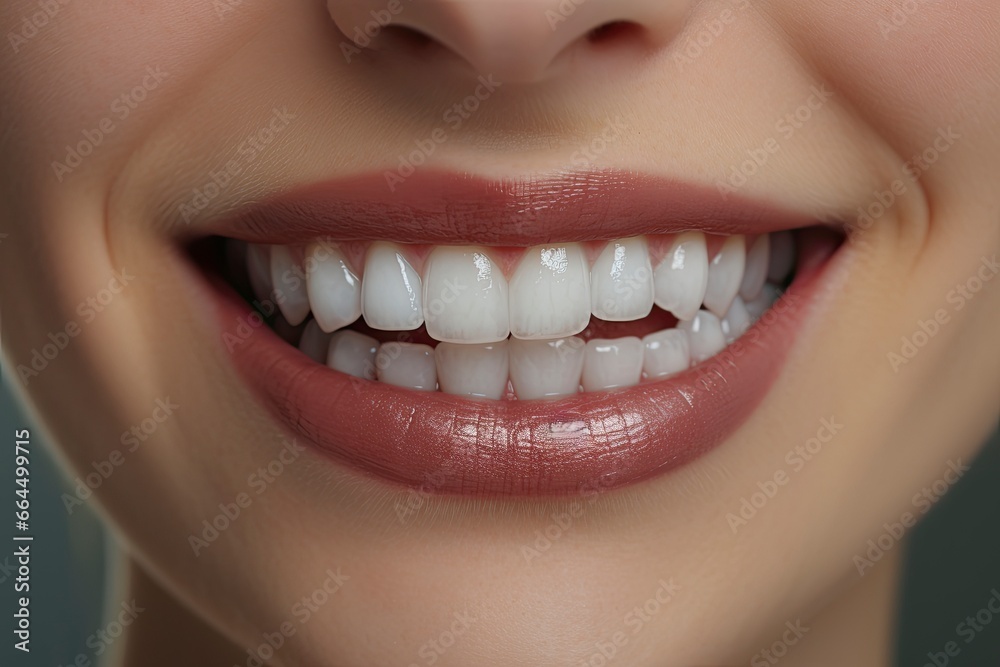 Close up of a smile with nice white teeth. Close up of a smile with nice white teeth.