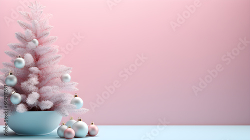 Fondo en colores pastel con tematica navideña para colocar texto ideal para invitaciones  photo