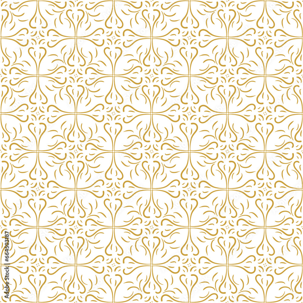 Seamless gold pattern in oriental style, arabesques. Seamless gold pattern in oriental style, arabesques.
