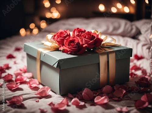 red rose and gift box © Mihail Vertoletskyi