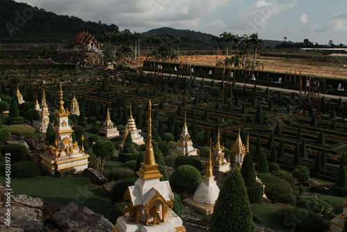 Landscape of a Buddhist castle, Thailand. Travel around the world