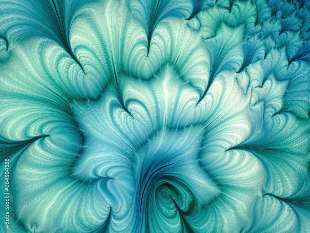 Aqua and Green psychedelic fractal. Aqua and Green psychedelic fractal.