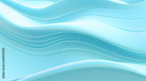 A gradient bold and vivid blue color to light mint green background with many digital wavy white lines. © Aisyaqilumar