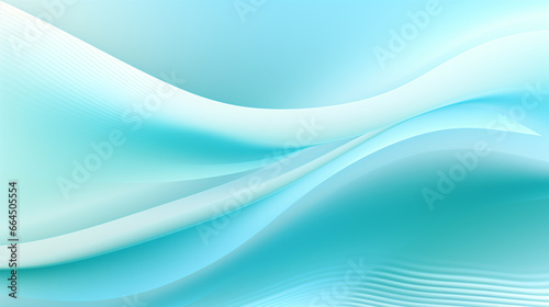 A gradient bold and vivid blue color to light mint green background with many digital wavy white lines.  © Aisyaqilumar