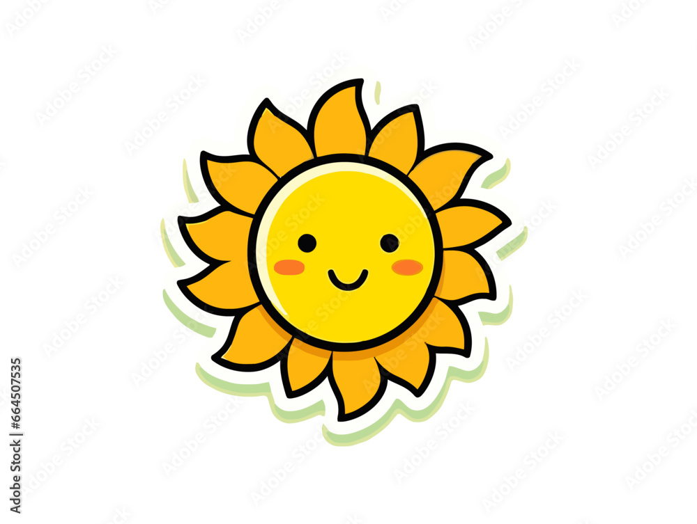 Doodle Solar energy symbol, cartoon sticker, sketch, vector, Illustration, minimalistic