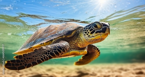 Photo of Sea turtle in the Galapagos island. © MDBaki